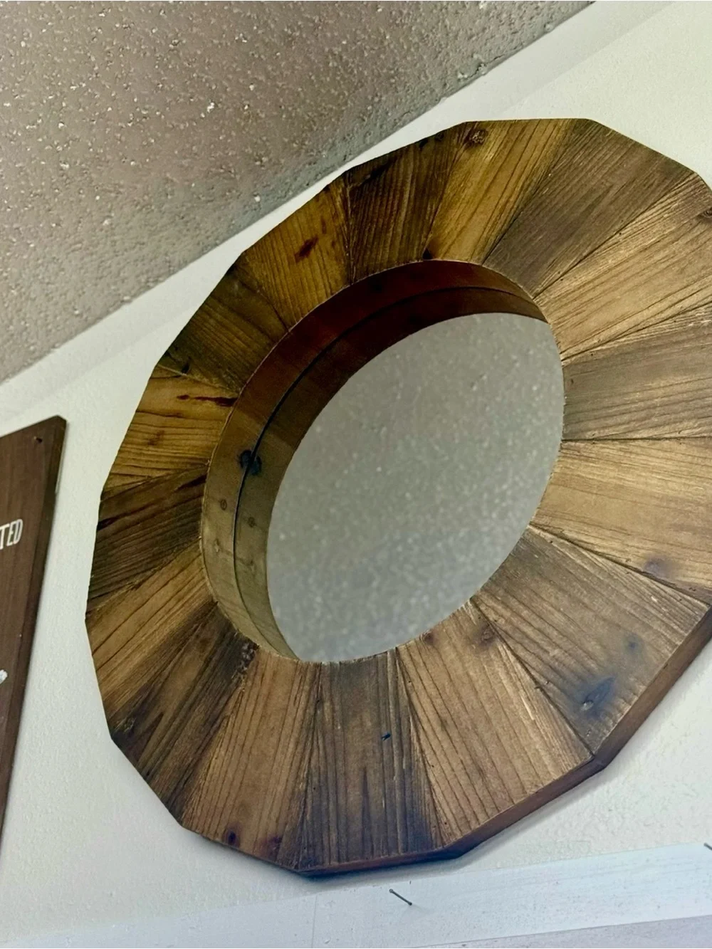 Vintage MCM Sunburst Wall Mirror